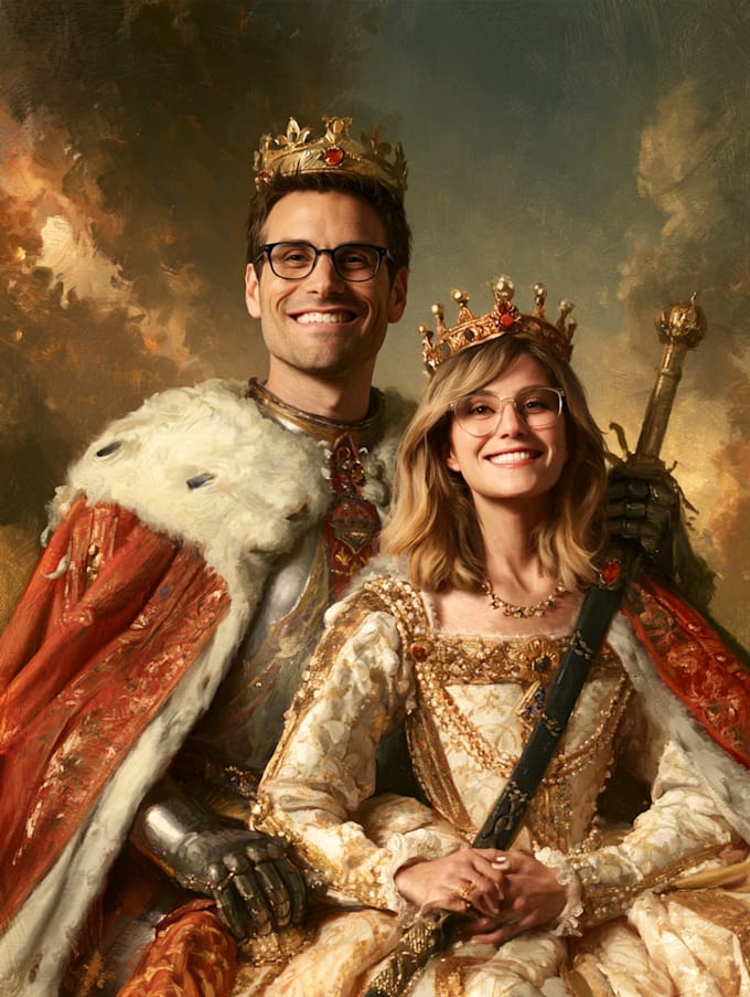 do your romantic royal couple portrait