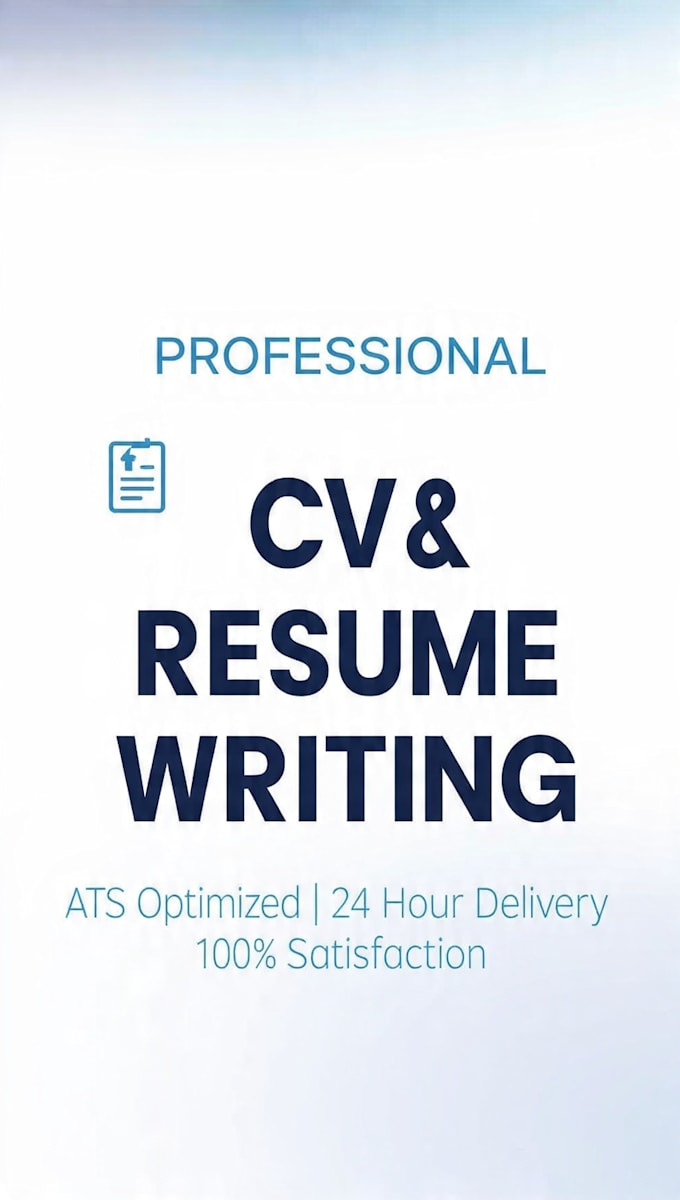 write professional CV resume and cover letter
