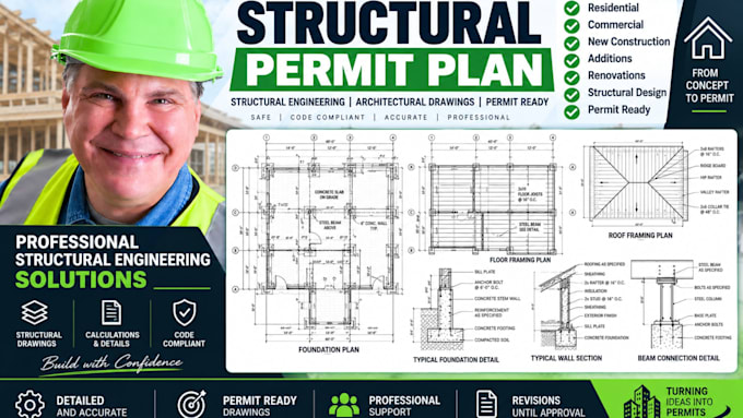 structural permit plan structural engineer architectural drawing permit plan