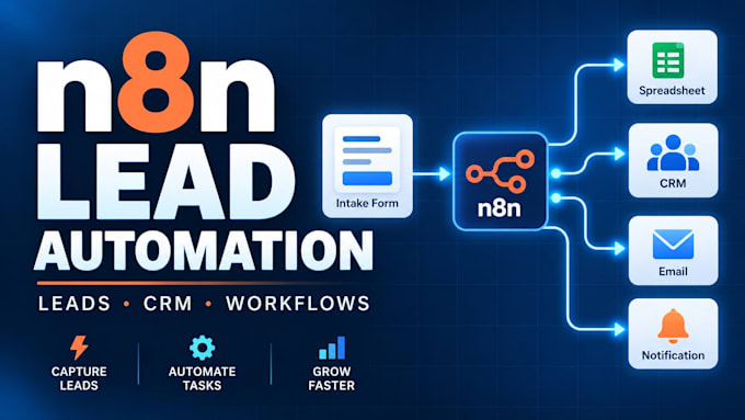 build n8n lead automation and CRM workflows
