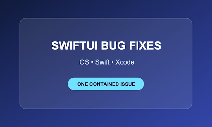 fix one swiftui bug in your ios app