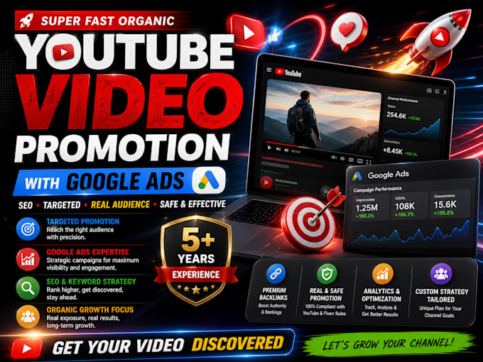 do unseen super fast organic youtube video promotion