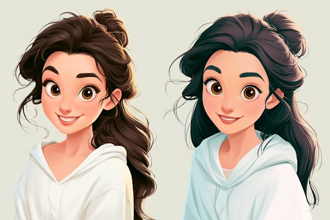 draw a disney watercolor portrait