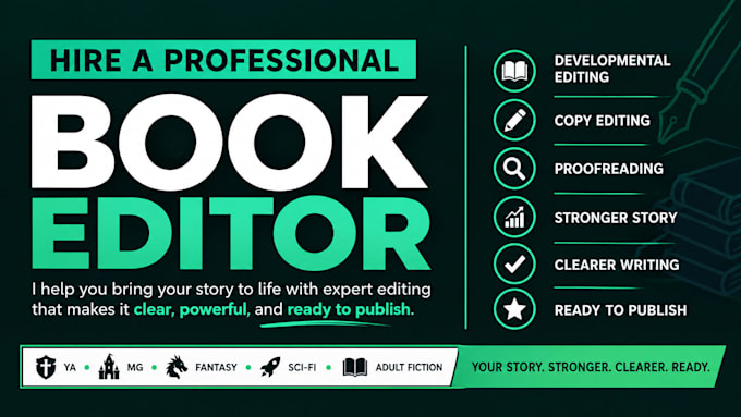 proofread developmental copyeditor for dystopian sci fi urban dark fantasy novel