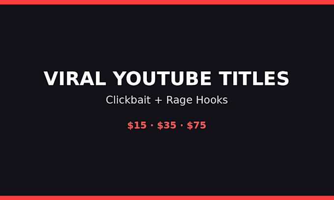 write 20 viral clickbait youtube titles that get clicks