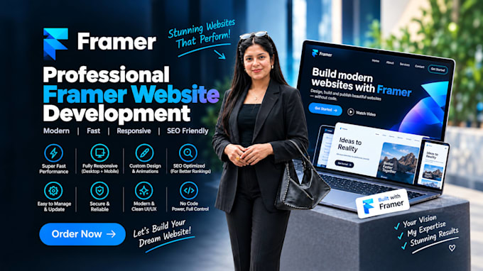 design or build business website on framer