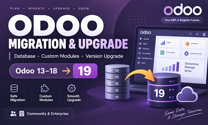 do odoo migration, version upgrade and custom module migration