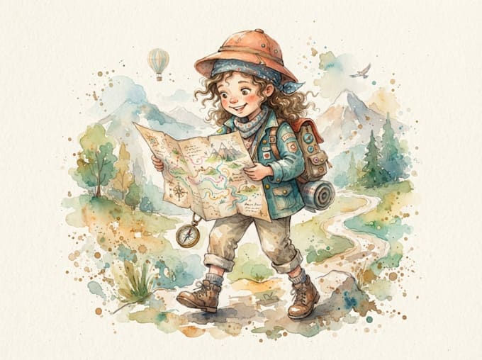 illustrate anything in watercolor style