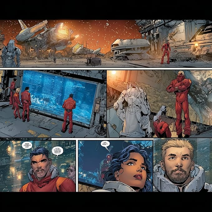 draw comic book or comic pages for you