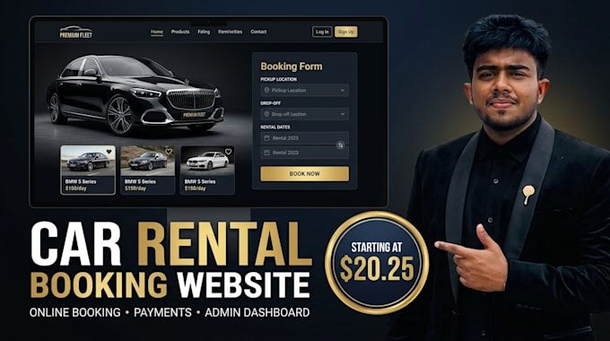 build a professional car rental booking website