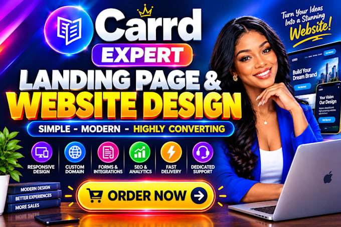 design carrd landing page redesign carrd website design