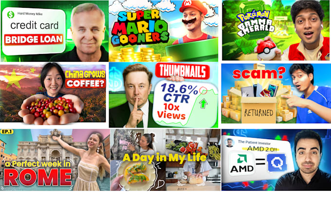 create high CTR catchy thumbnails