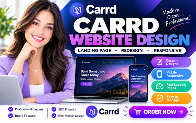 carrd landing page design, redesign carrd website