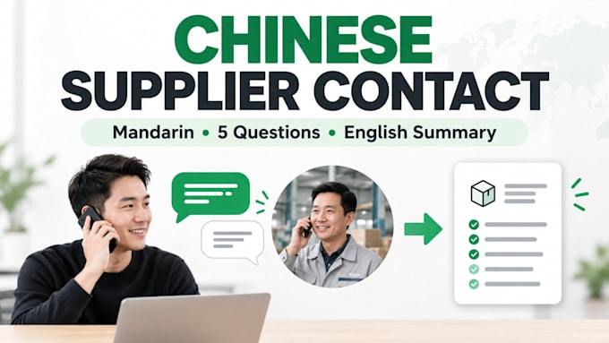 contact your chinese supplier in mandarin