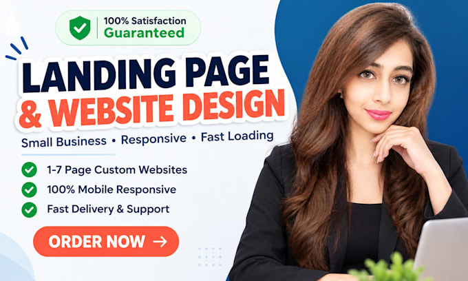 design a landing page or website for your small business