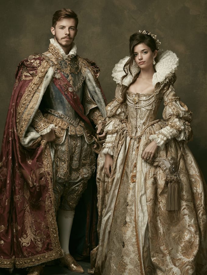 make historical royal portrait for you