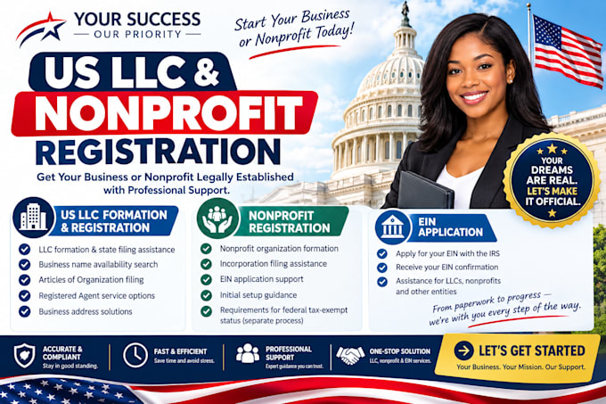 do us llc formation, nonprofit and company registration, ein, itin,