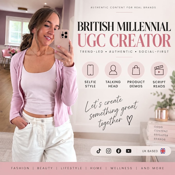 create trendy millennial selfie style ugc videos