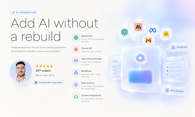 do ai integration for your existing web app with openai or claude