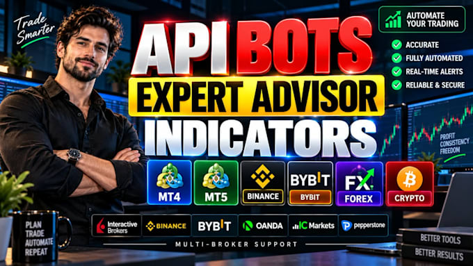 develop your ibkr tws api bot, mt4 or mt5 trading bot eas