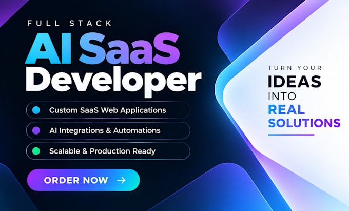 build full stack ai saas applications for startups and businesses