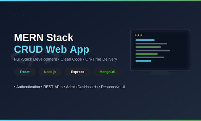 build a mern stack crud web application for you