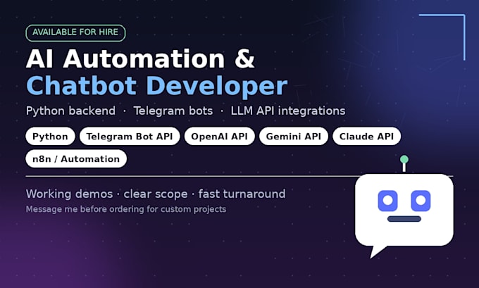 build an ai chatbot with python and API integration