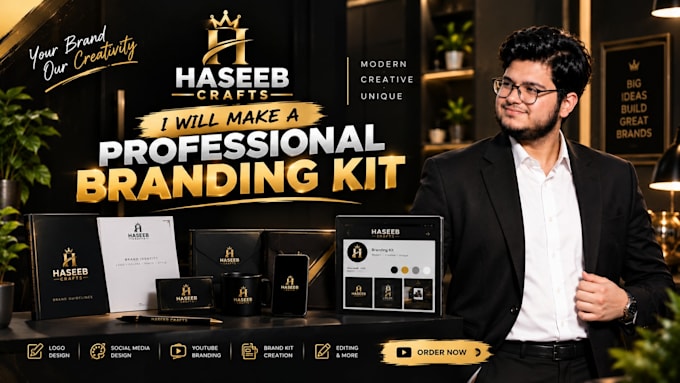 create a professional brand identity and complete branding kit