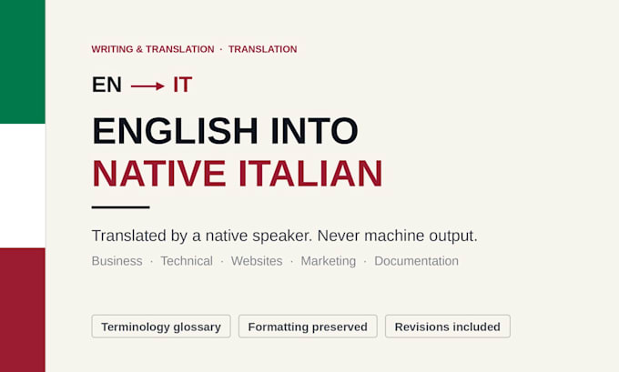 translate your website and marketing copy into native italian