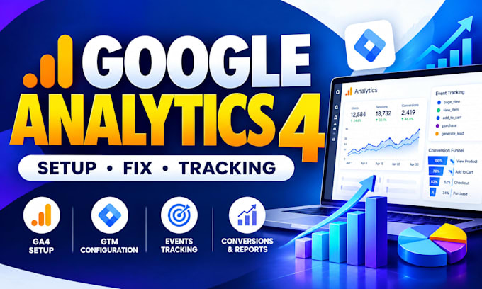 setup google analytics 4, ga4 and track events and conversions