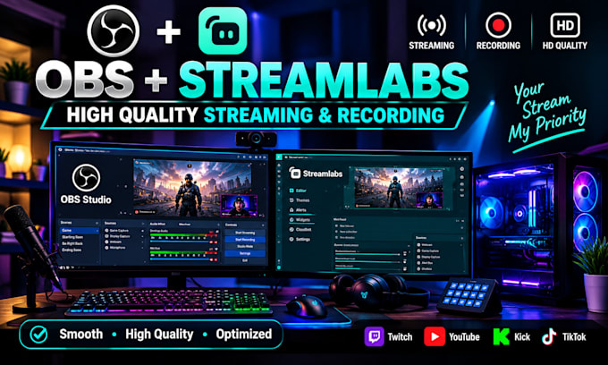 configure obs and streamlabs for high quality streaming and recording