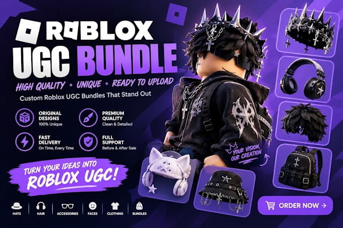 create custom roblox ugc bundle sets clothing hair accessories