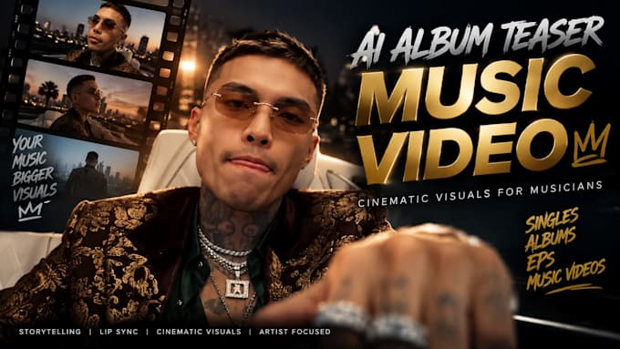 create ai album teaser video ai music video cinematic ai music for musicians