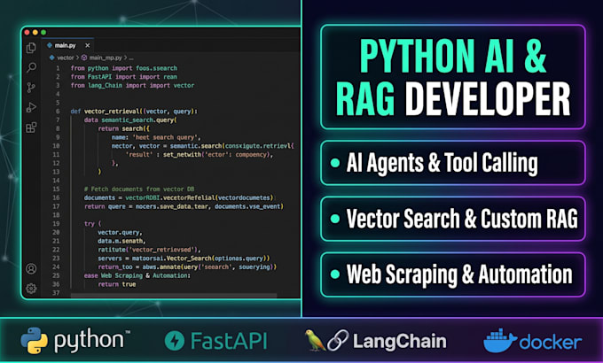 build python ai agents, rag applications, and automation scripts