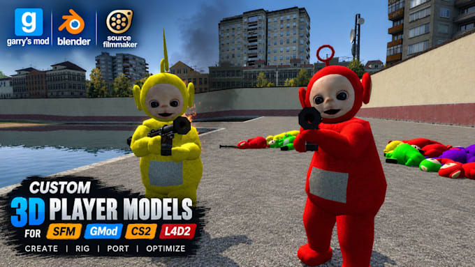 rig, port, or create sfm model gmod playermodel left4dead2 mmd cs2 vr character