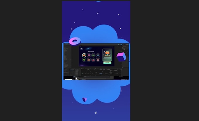 create web animation , lottie, rive GIF