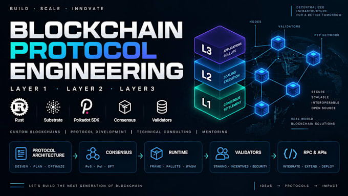 develop and architect your blockchain protocol or layer 1