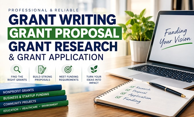 do grant writing, grant proposal, grant research, and grant application