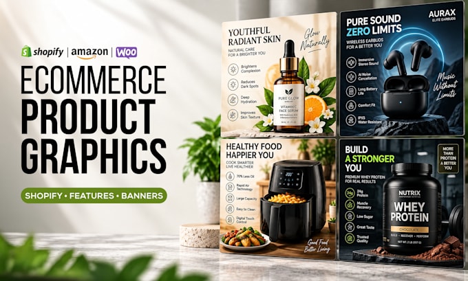 design ecommerce product graphics for shopify and stores