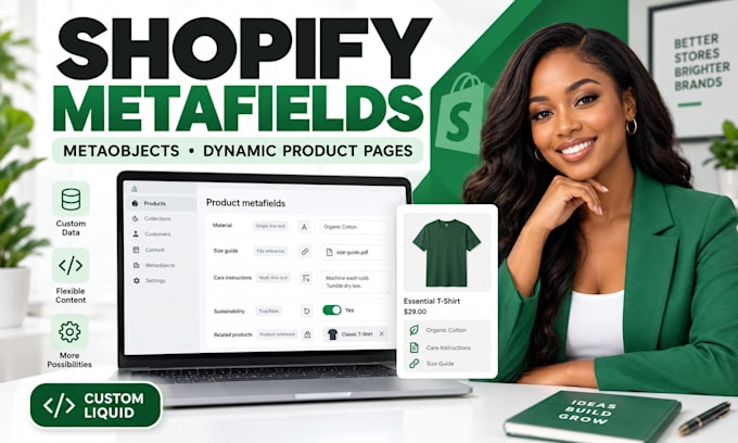 set up shopify metafields, metaobjects, and dynamic product pages