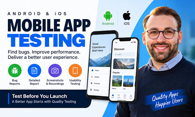 test android and ios apps for bugs with mobile QA testing and detailed reports