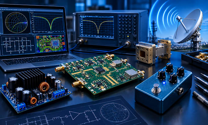 design rf pcb,audio amplifier,rf circuit,guitar pedal and rf microwave