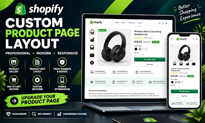 design and customize a shopify product page layout