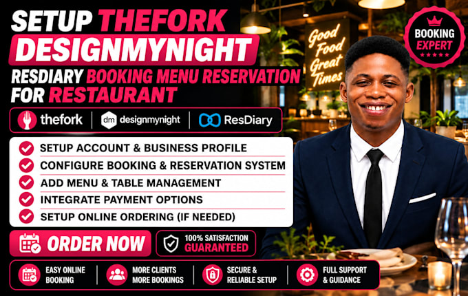 setup thefork designmynight resdiary booking menu reservation for restaurant