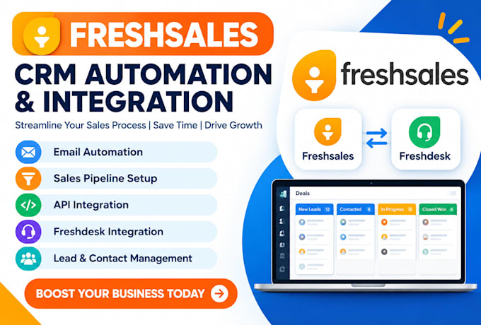setup freshsales email automation api CRM integration freshdesk sales pipeline