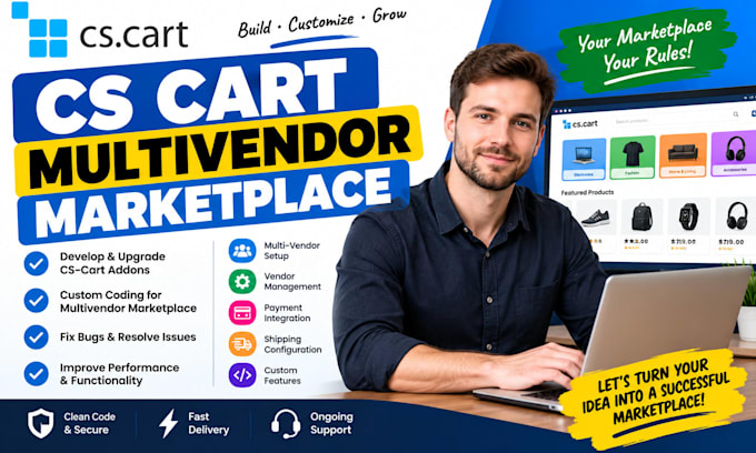 develop upgrade cs cart addons, coding multivendor marketplace fix bugs
