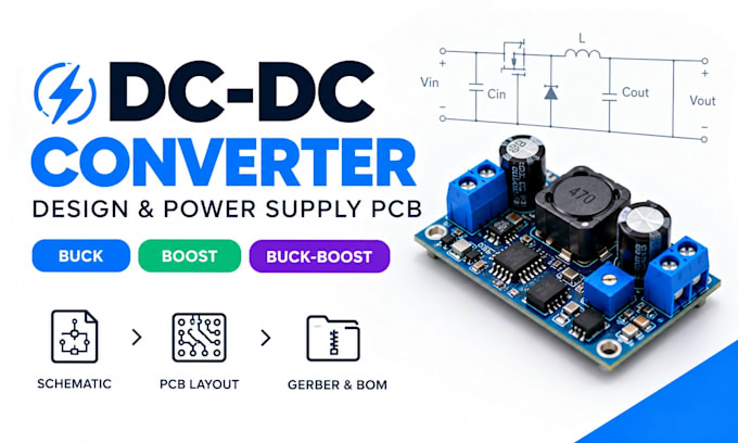 design buck boost dc dc converter power electronics and power supply pcb