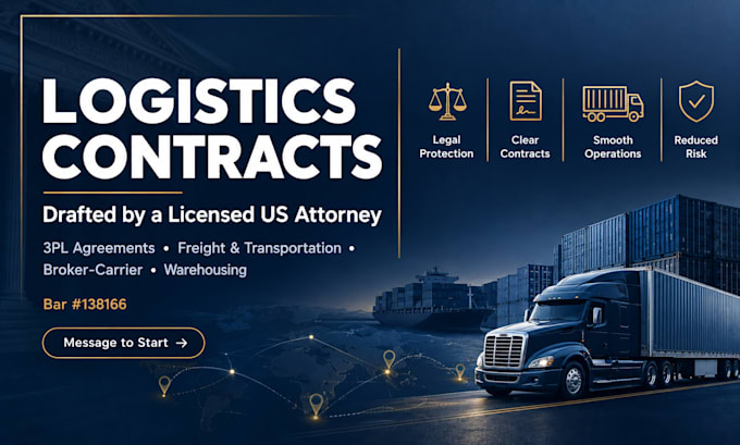 prepare custom logistics company contracts and corporate documents