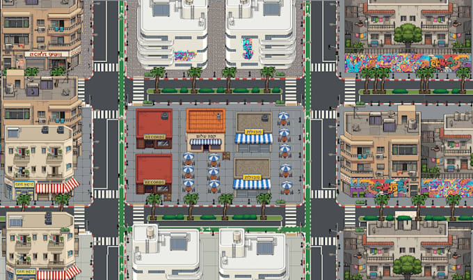 create top down pixel art tilesets and modular game assets
