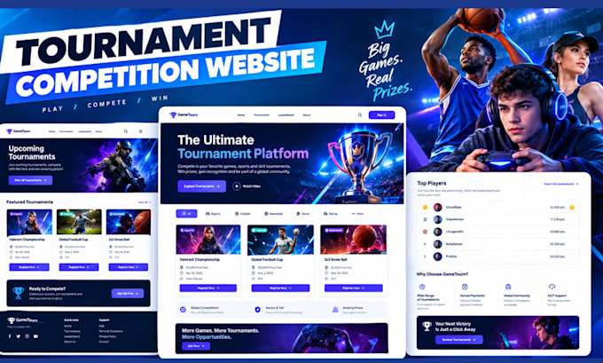 build an esports gaming tournament competition website in wordpress